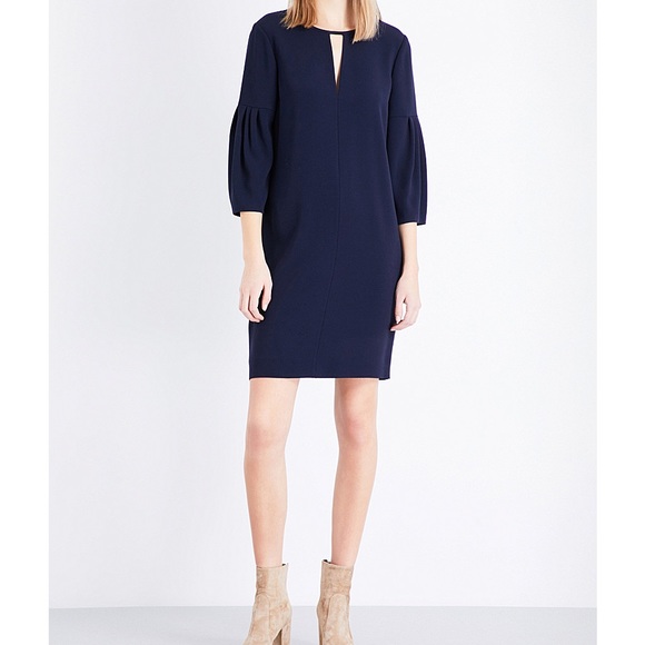 Burberry Carrie Navy Crepe Dress NWT Size 4